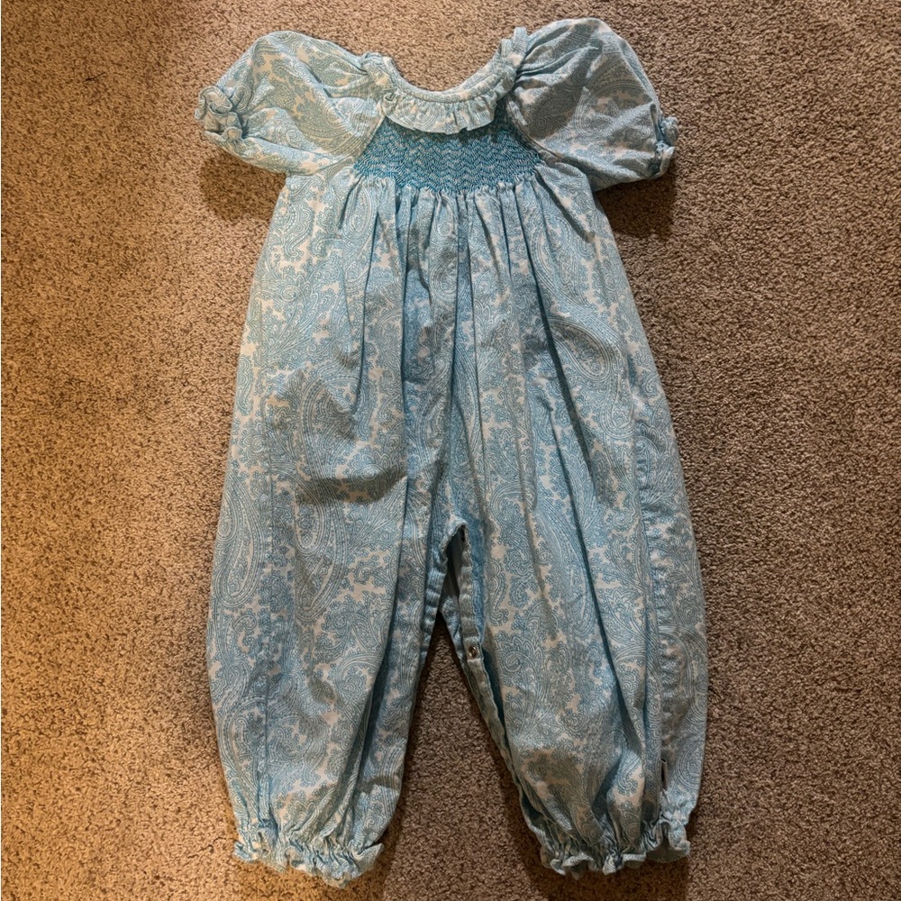 Posh Peanut Blue Floral One Piece